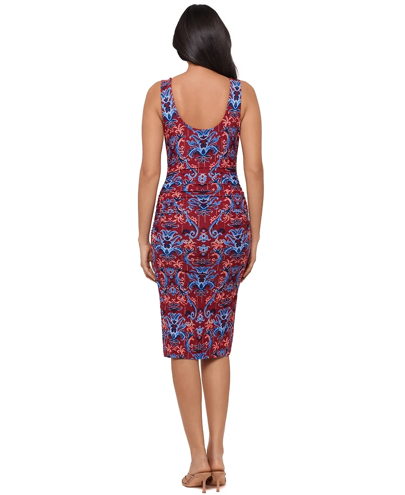 Body by Miraclesuit Women's Printed Scoop Neck Midi Dress