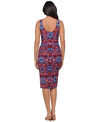 Body by Miraclesuit Women's Printed Scoop Neck Midi Dress