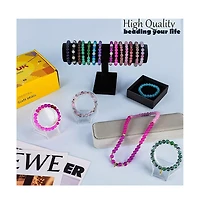 Gnuadz 1300pcs Glass Beads Bracelet Making Kit Crystal Round Starter Gifts 8mm 48 Colors