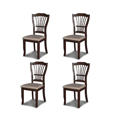 New Classic Furniture Bixby Wood Dining Chair in Espresso (Set of 4)