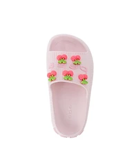 Bebe Girls Eva Slide - Lightweight Comfy Sandals with Cherry Charms
