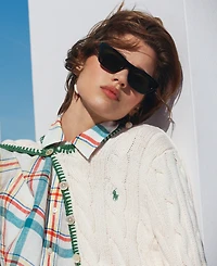 Polo Ralph Lauren Women's Crewneck Buttoned Placket Cropped Cardigan