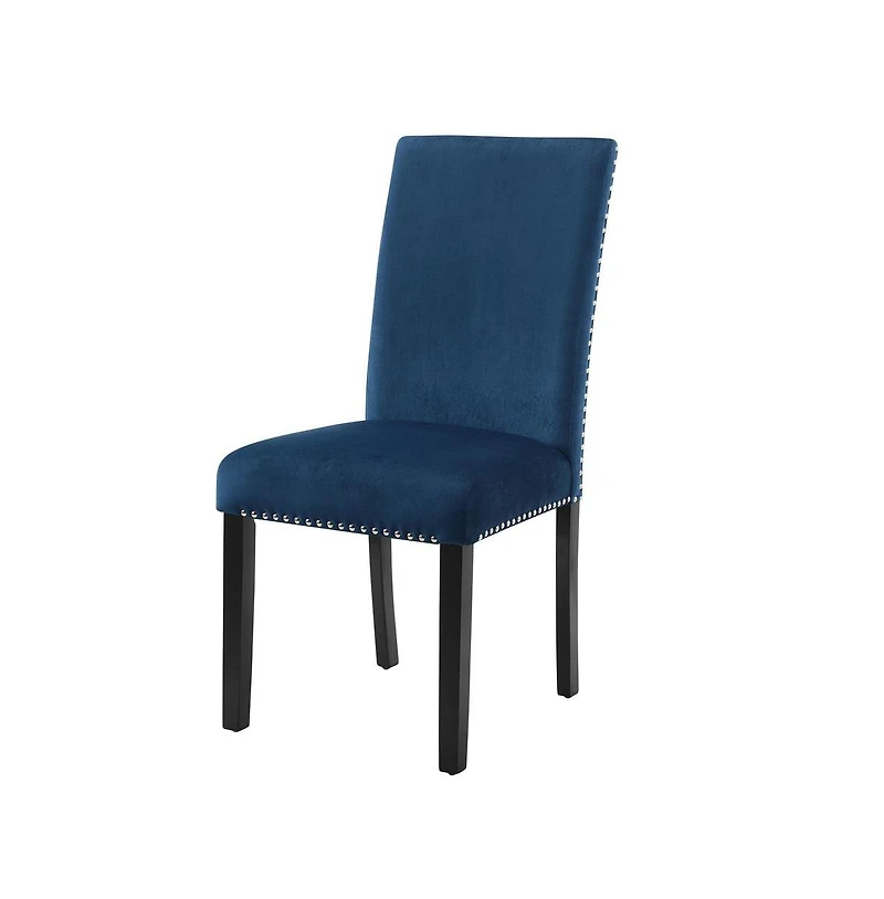 New Classic Furniture Velvet and Wood Dining Chair (Set of 2)