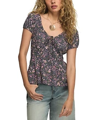 Lucky Brand Women's Printed Short-Sleeve Top