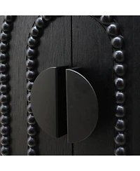 Flynama Modern Wood Storage Cabinet 30in Decorative Door Accent Sideboard For Bedroom Entryway