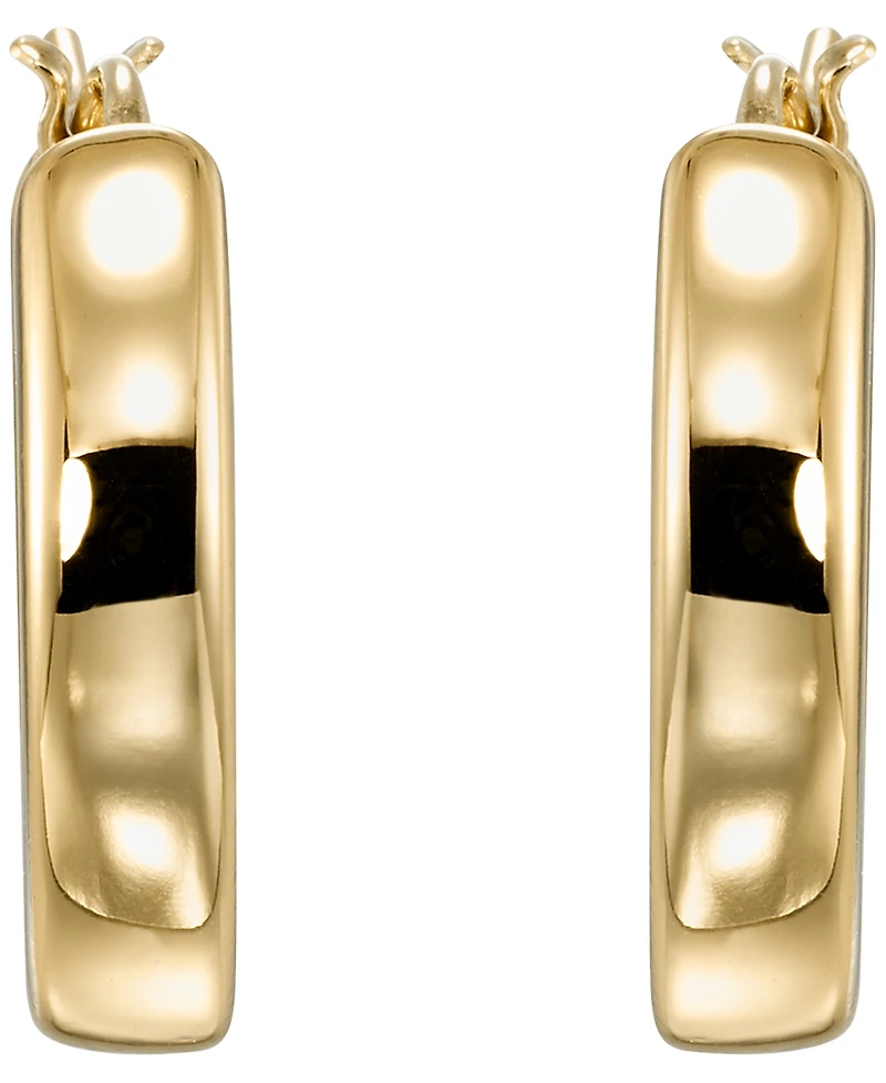 Italian Gold Polished Hoop Earrings in 10k Yellow Gold
