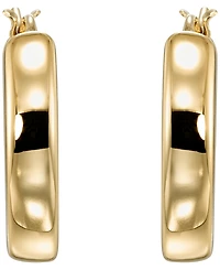 Italian Gold Polished Hoop Earrings in 10k Yellow Gold