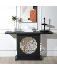 Flynama 56in Modern Console Table Gold Accent Narrow Entryway Sofa Table