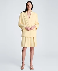 Kenneth Cole Women's High Rise Pleated Shorts