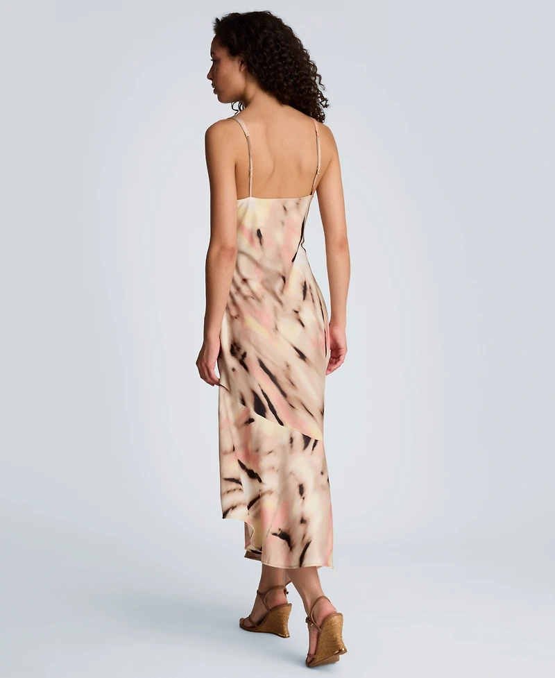 Kenneth Cole Women's Asymmetrical Hem Cowl Neck Dress