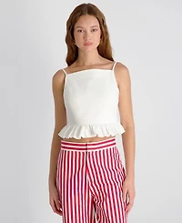 French Connection Women's Sleeveless Ruffle Peplum Top