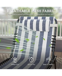 Outsunny Chaise Lounge Pool Chair, Folding, Reclining