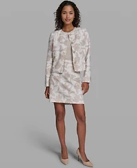 Karl Lagerfeld Paris Women's Cropped Woven Jacket