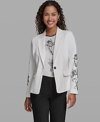 Karl Lagerfeld Paris Women's Woven Cropped Jacket