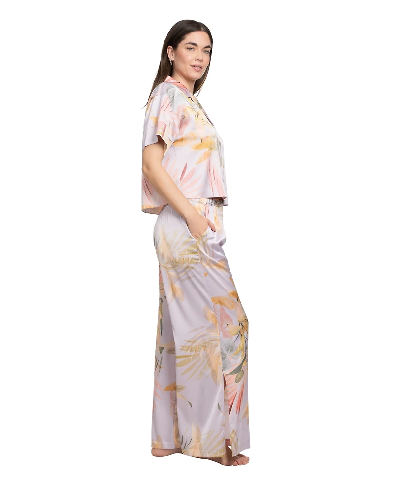 Midnight Bakery Women's Short-Sleeve Top and Pull-On Pajama Pants, 2Pc Set