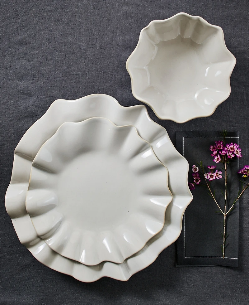 Marchesa Lotus Stoneware 12-Pc. Dinnerware Set, Service For 4