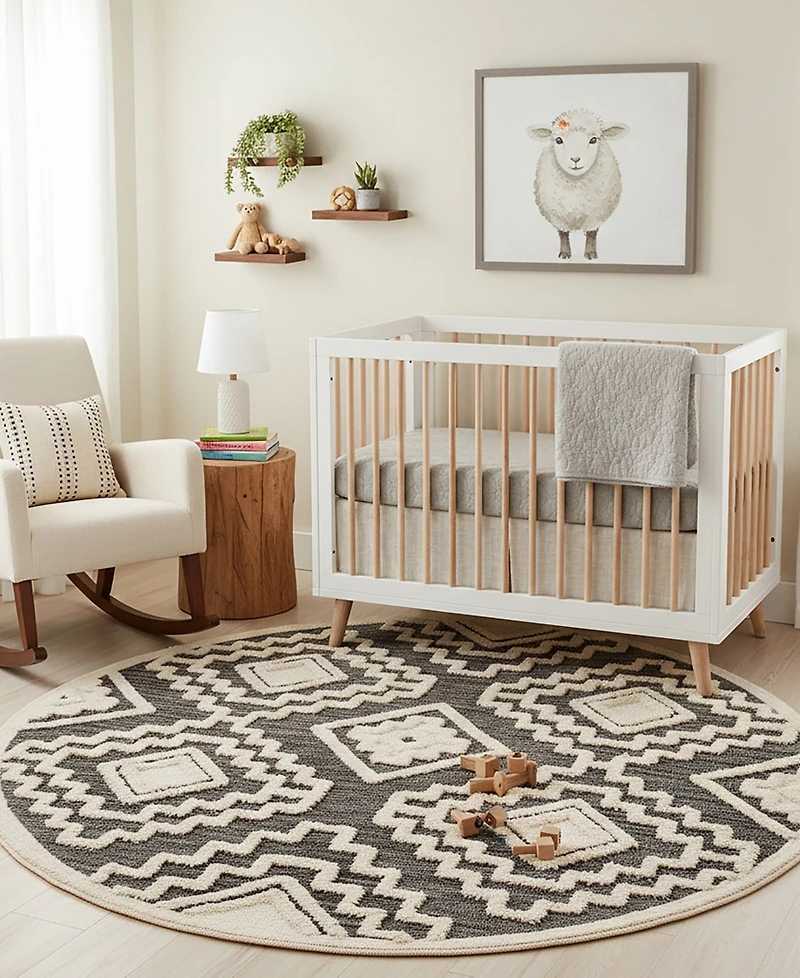 Closeout! Lr Home Sweet SINUO54113 6' x 6' Round Area Rug
