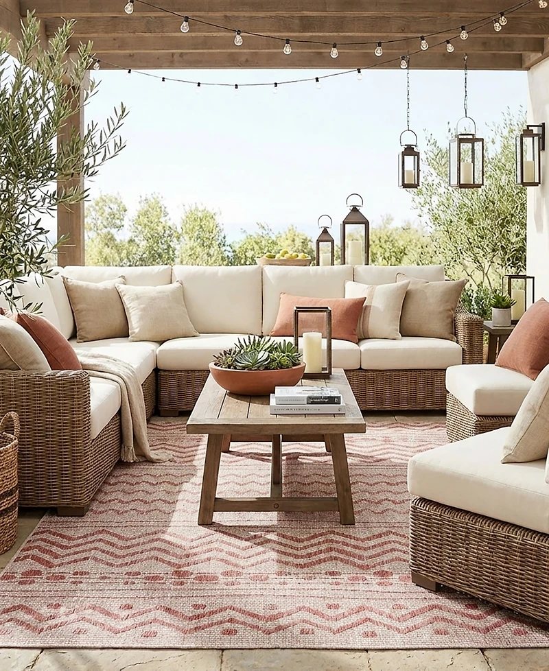 Closeout! Lr Home Sunny SUNSH81242 7'9" x 9'9" Outdoor Area Rug