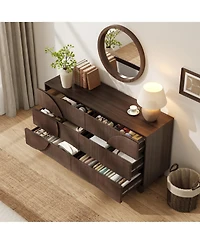 Rainsken 6 Drawer Fluted Dresser