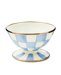 MacKenzie-Childs Sky Blue Check Ice Cream Dish