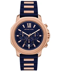 Michael Kors Men's Prescott Quartz Chronograph Silicone Watch 44mm