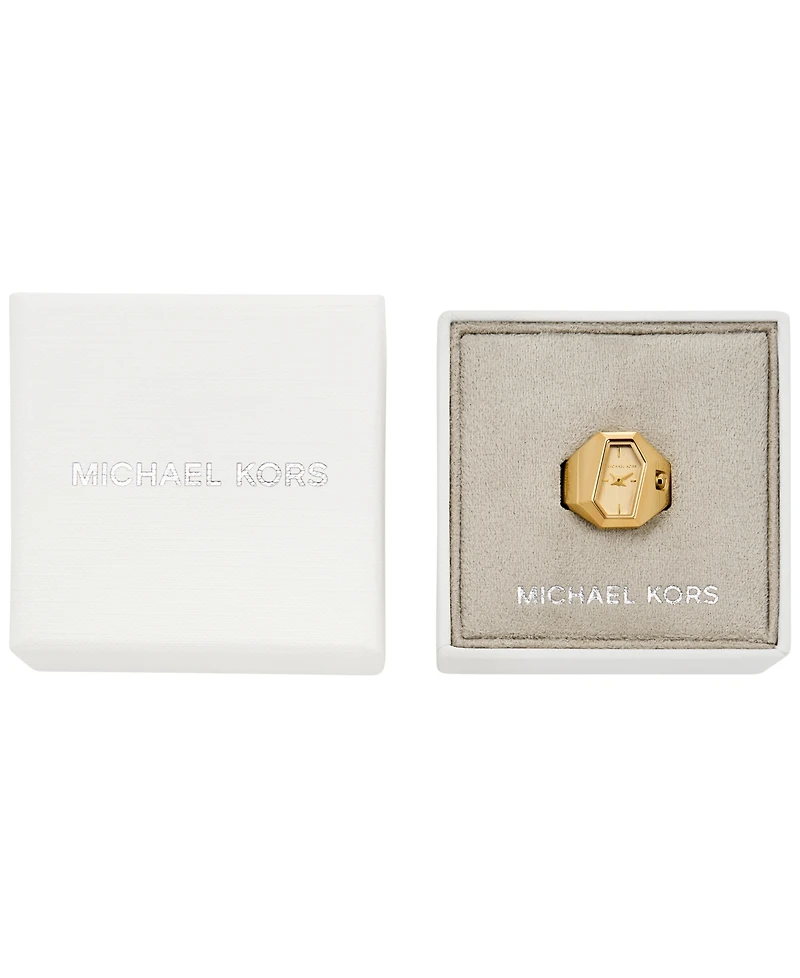 Michael Kors Women's Suri Quartz Two-Hand Gold Stainless Steel Ring Watch 22mm