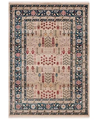 Lauren Ralph Lauren Margaux LRL1297D Beige and Navy 5'1" X 7'6" Area Rug