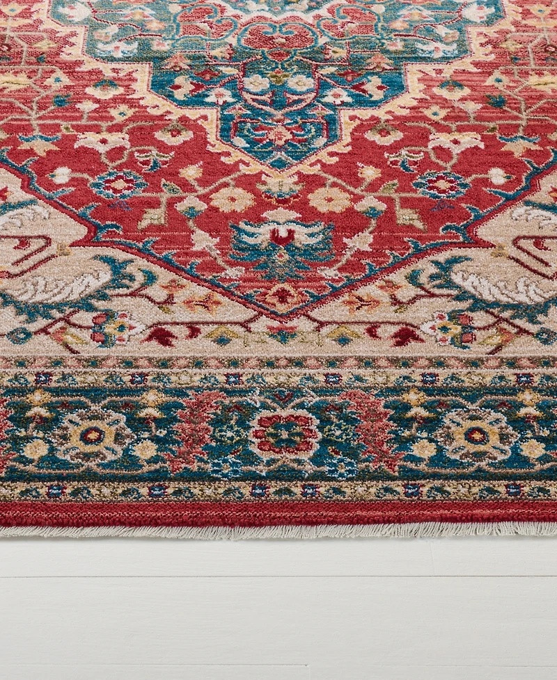 Lauren Ralph Lauren Chloe LRL1221A Red and Navy 8' X 10' Area Rug