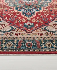 Lauren Ralph Lauren Chloe LRL1221A Red and Navy 8' X 10' Area Rug