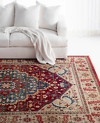 Lauren Ralph Lauren Chloe LRL1221B Beige and Red 8' X 10' Area Rug