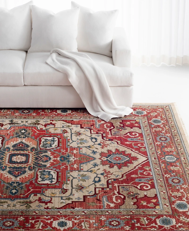 Lauren Ralph Lauren Quentin LRL1298C Red and Beige 9' X 12' Area Rug