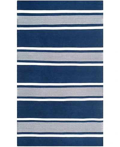 Lauren Ralph Lauren Hanover Stripe LRL2461A Navy 5' X 8' Outdoor Area Rug