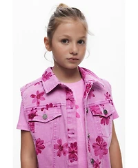 Desigual Girls Girls's Denim vest flowers
