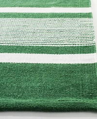 Lauren Ralph Lauren Hanover Stripe LRL2461B Green 5' X 8' Outdoor Area Rug