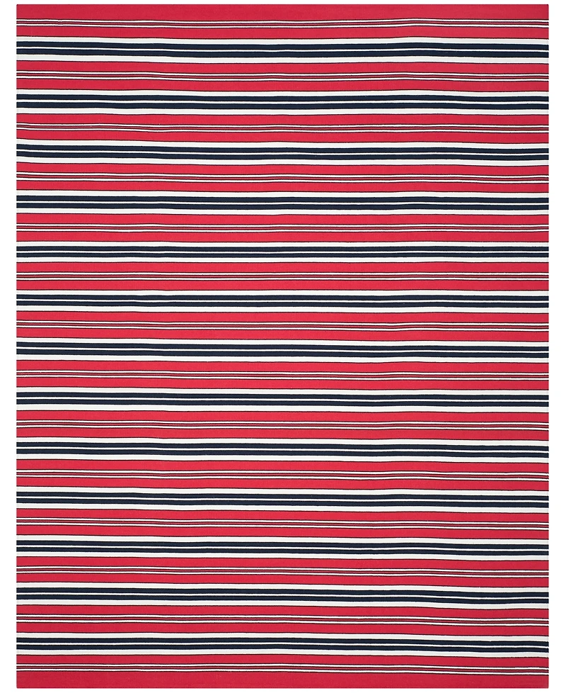 Lauren Ralph Lauren Leopold Stripe LRL2462E Red Outdoor Area Rug Collection