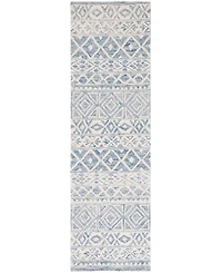 Lauren Ralph Lauren Theresa LRL6650A Ivory and Blue 2'3" X 8' Runner Area Rug