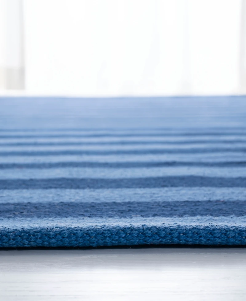 Lauren Ralph Lauren Ludlow Stripe LRL7350A Indigo 4' X 6' Area Rug