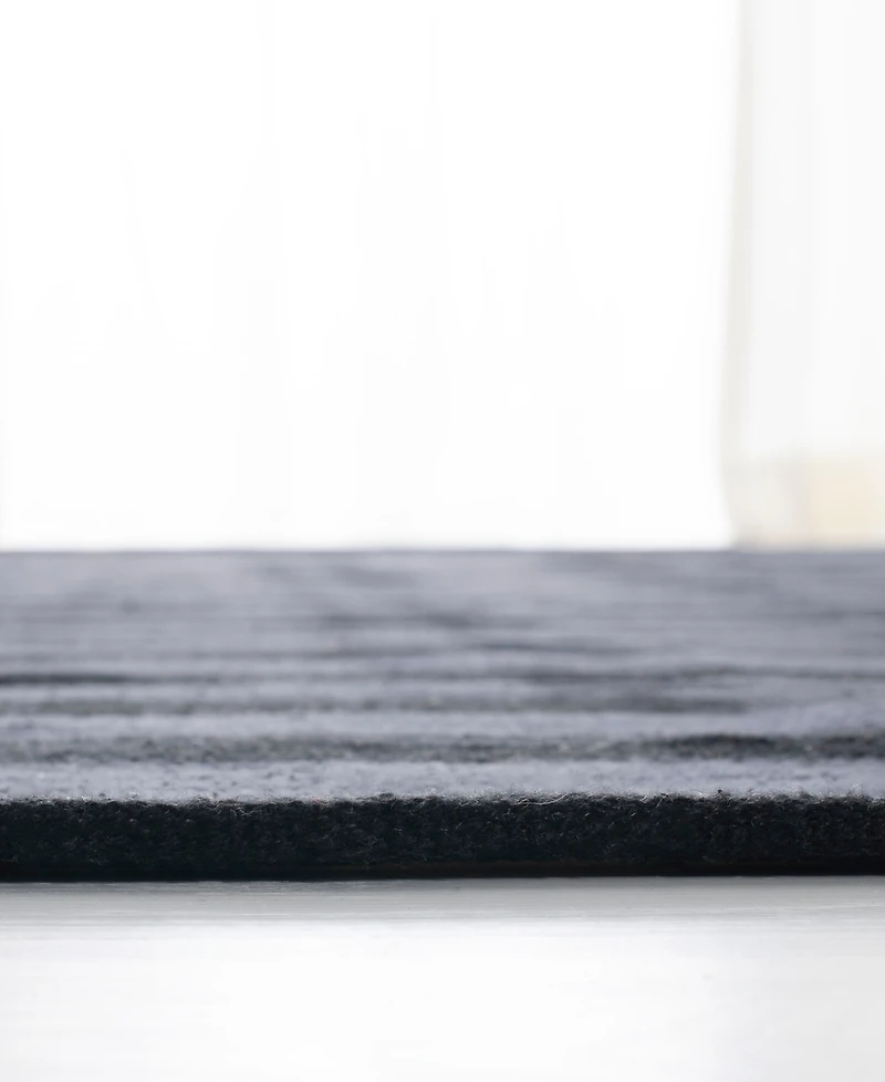 Lauren Ralph Lauren Ludlow Stripe LRL7350E Onyx 4' X 6' Area Rug