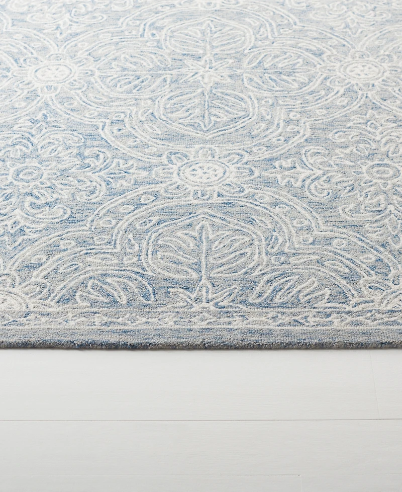 Lauren Ralph Lauren Etienne LRL6603M Blue and Ivory 8' X 10' Area Rug