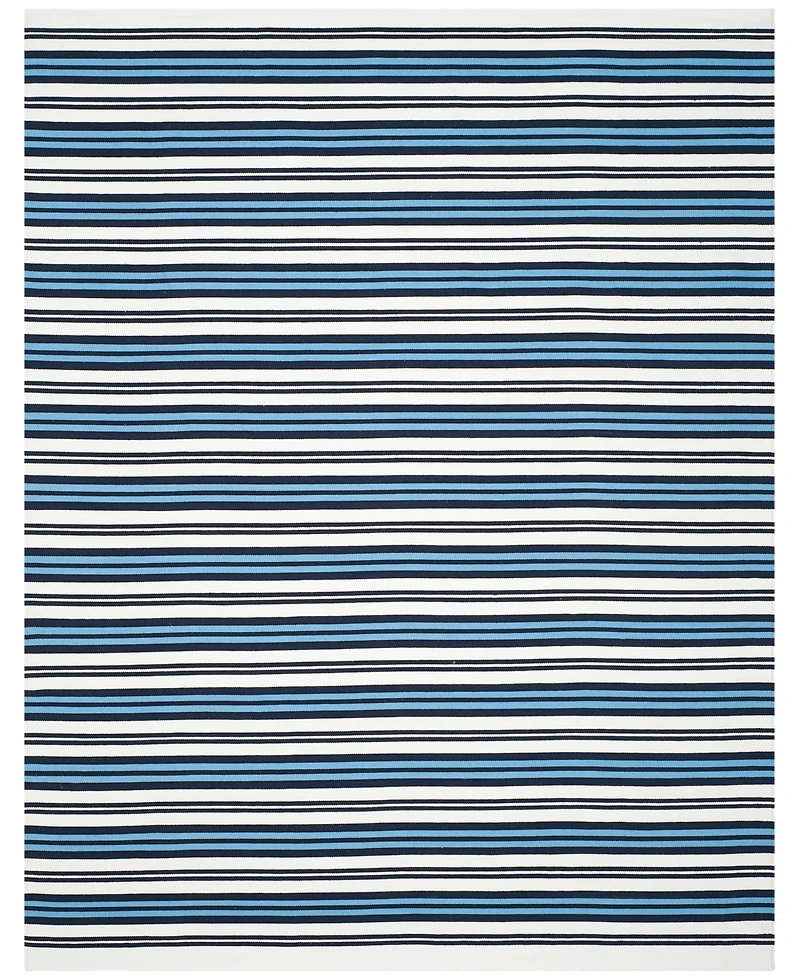 Lauren Ralph Lauren Leopold Stripe LRL2462B White French Blue Outdoor Area Rug Collection