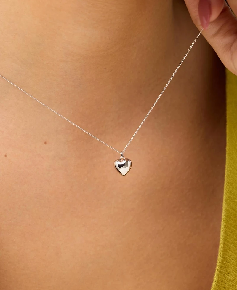 Ana Luisa Lev Silver Small Heart Necklace