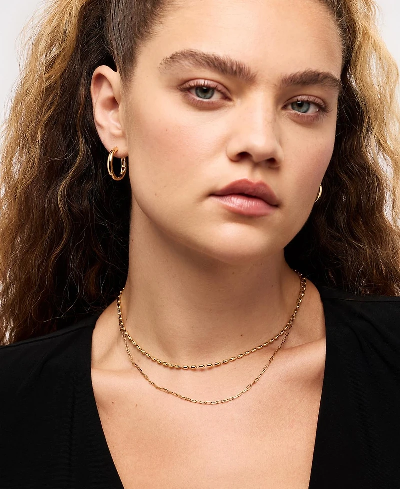 Ana Luisa Capri Gold-Plated Ball Chain Necklace