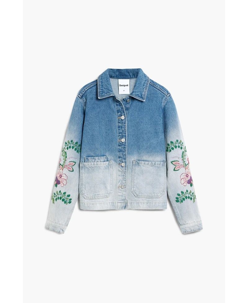 Desigual Women's Denim jacket flowers