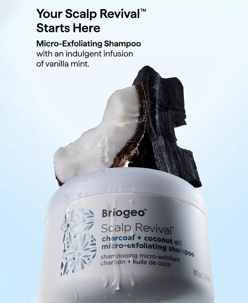 Briogeo Scalp Revival Charcoal + Coconut Oil Exfoliating Shampoo, 8 oz.