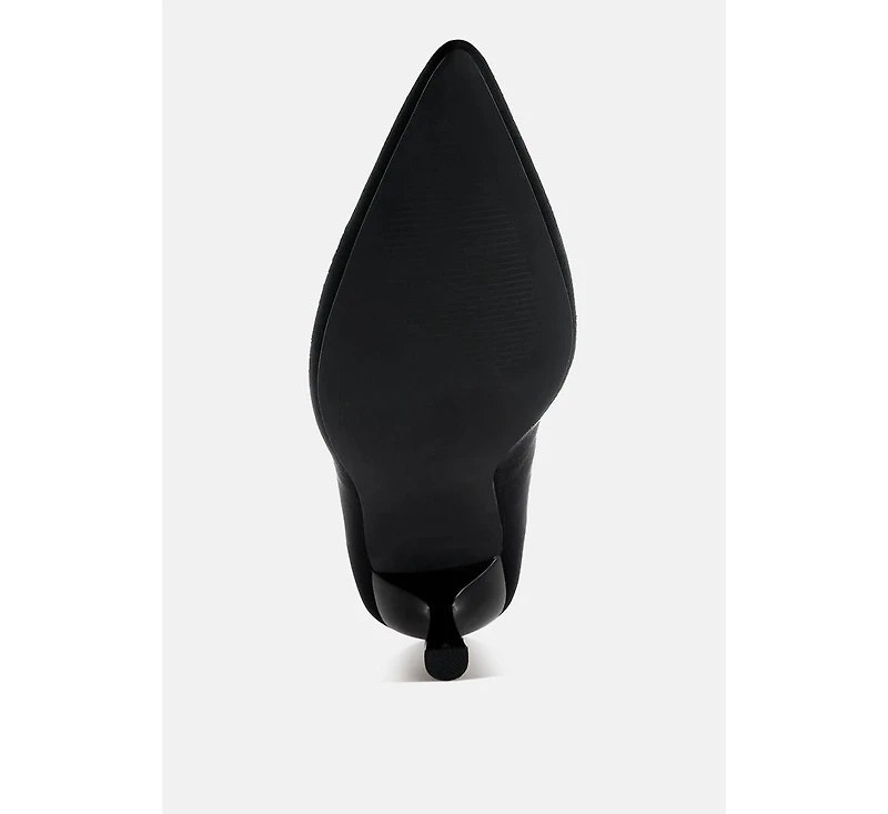 London Rag Women's Nivara Pointy Toe Kitten Heels