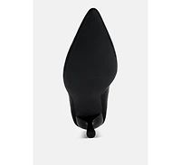 London Rag Women's Nivara Pointy Toe Kitten Heels