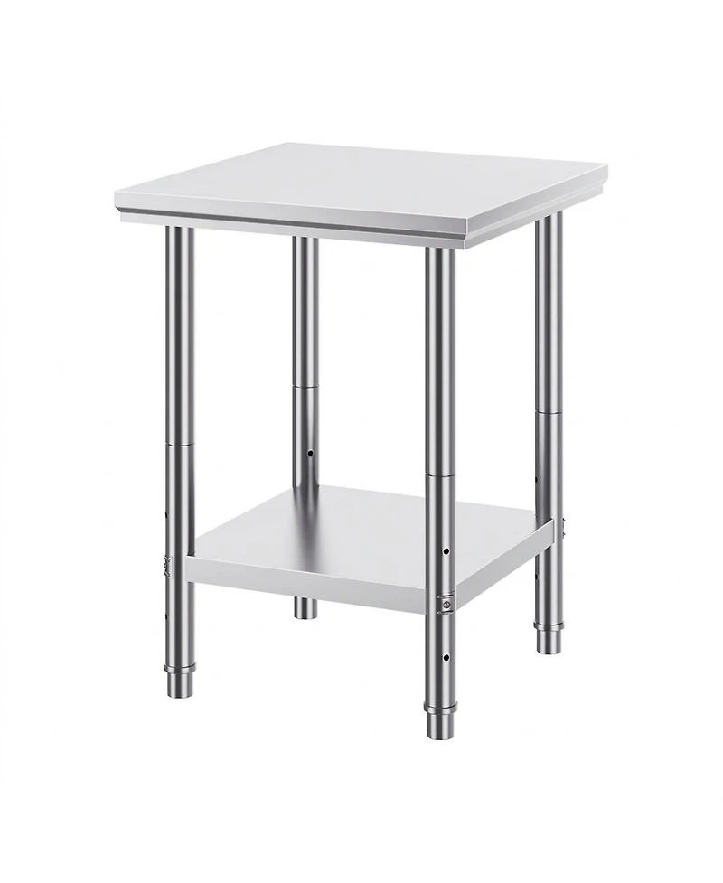 Sugift Stainless Steel Prep Table 24 x 24 x 31 in 700 lbs Load Capacity