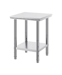 Sugift Stainless Steel Prep Table 24 x 24 x 31 in 700 lbs Load Capacity