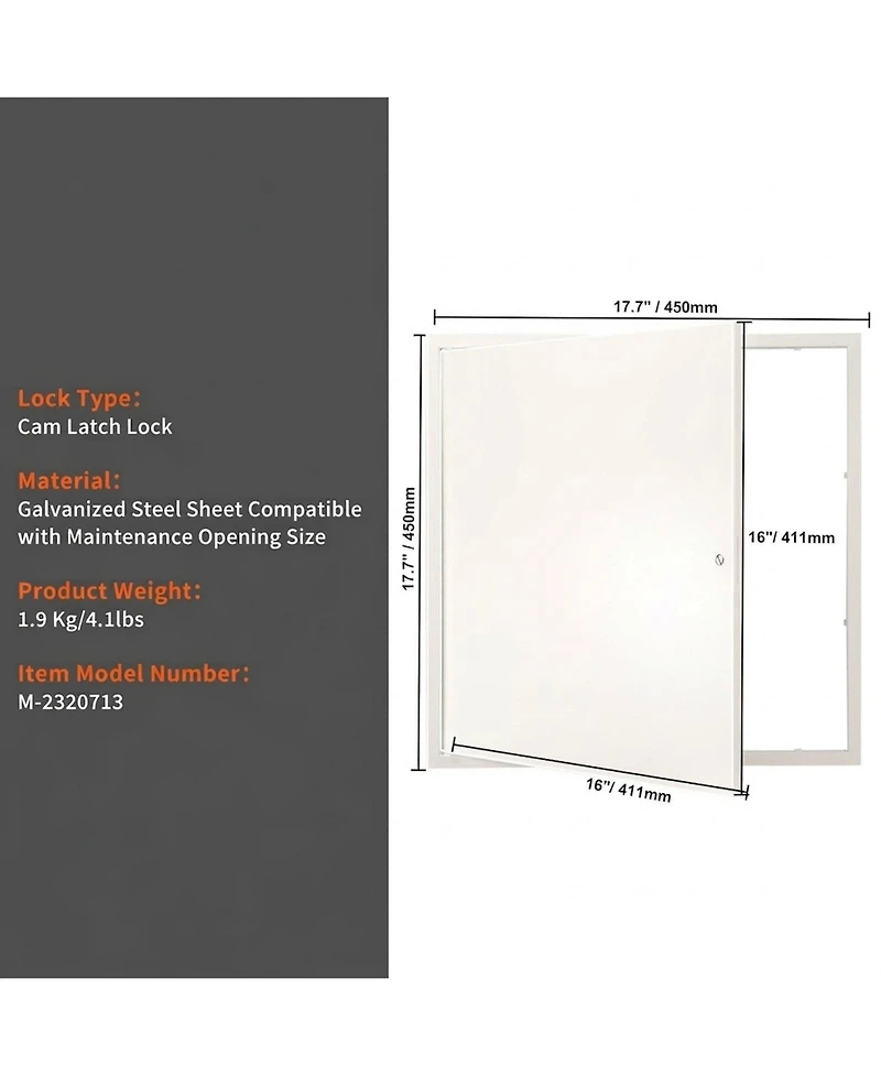 Sugift 16 x 16 in Heavy Duty Steel Access Panel for Drywall and Ceiling Access Door