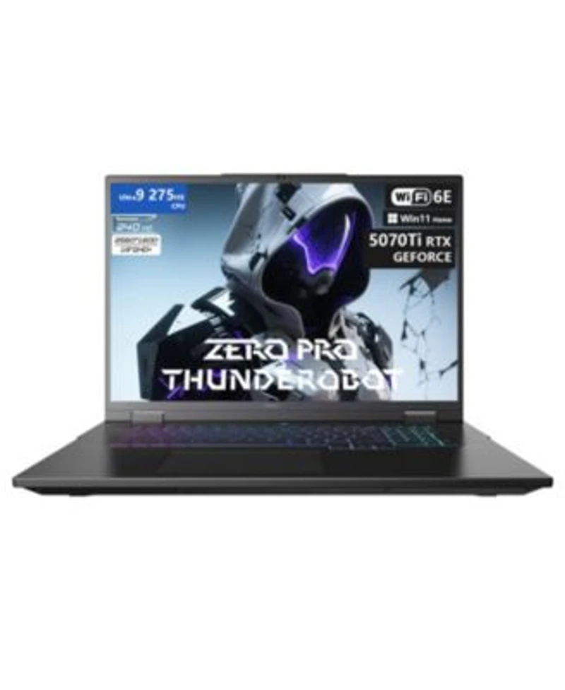 Thunderobot Zero 18 Pro Gaming Traditional Laptop 18 Wqxga 25601600 Non Touch 240hz Intel Core Ultra 9 275hx Nvidia Geforce Rtx 5070 Ti Windows 11 Pro Black
